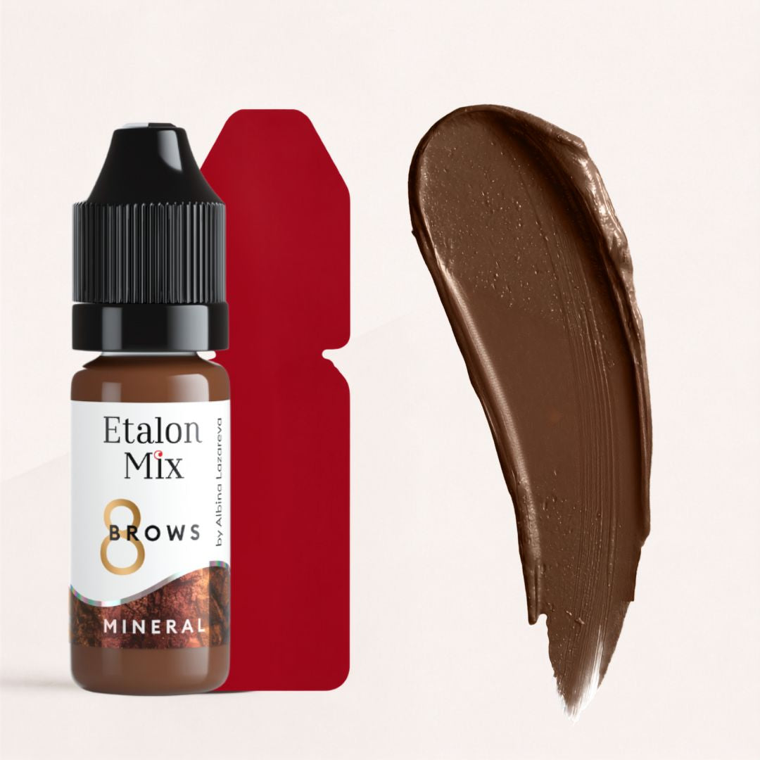 Swatch Etalon Mix Tiziano N°8 Mineral rosso-marrone caldo