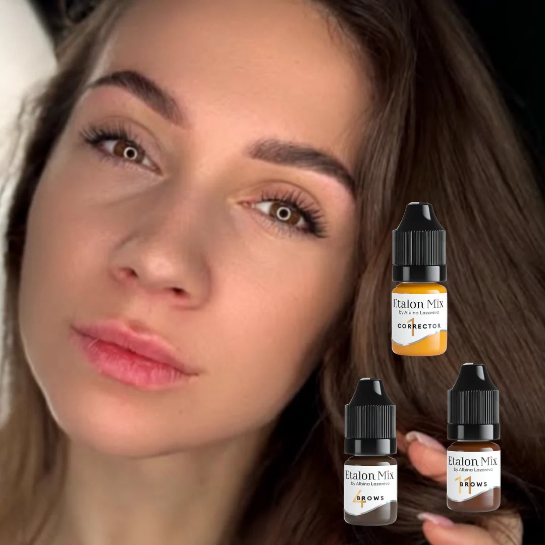 Etalon Mix Yellow N°1 PMU Korrekturpigment – Behandlungsbeispiel