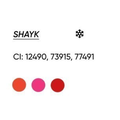 INCI pigmento PMU FACE Shayk CI 12490 CI 73915 CI 77491 composizione professionale per micropigmentazione labbra