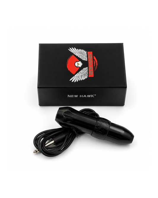 New Hawk Rocket M8 con grip rosso dimostrativo per utilizzo professionale PMU e tattoo
