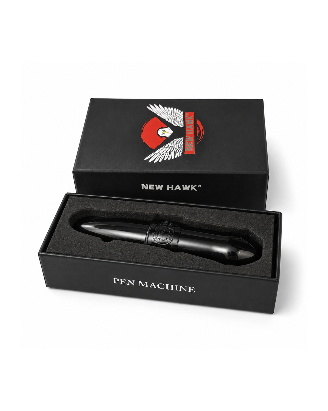 New Hawk Rocket M8 pen machine nera con cavo e confezione per PMU e tattoo
