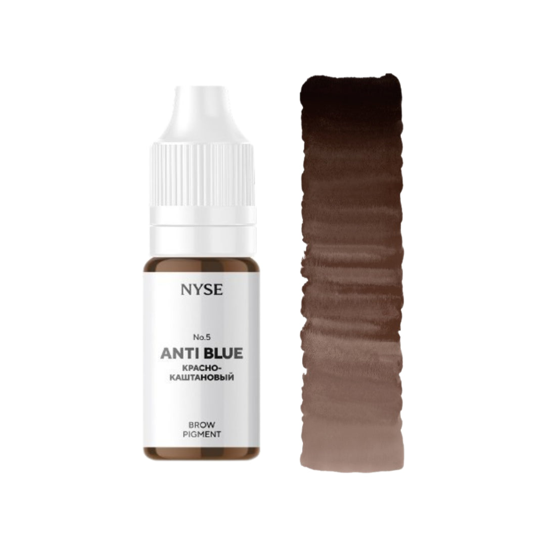 NYSE N°5 Anti Blue – Mineralisches PMU-Augenbrauenpigment, warmes Braun