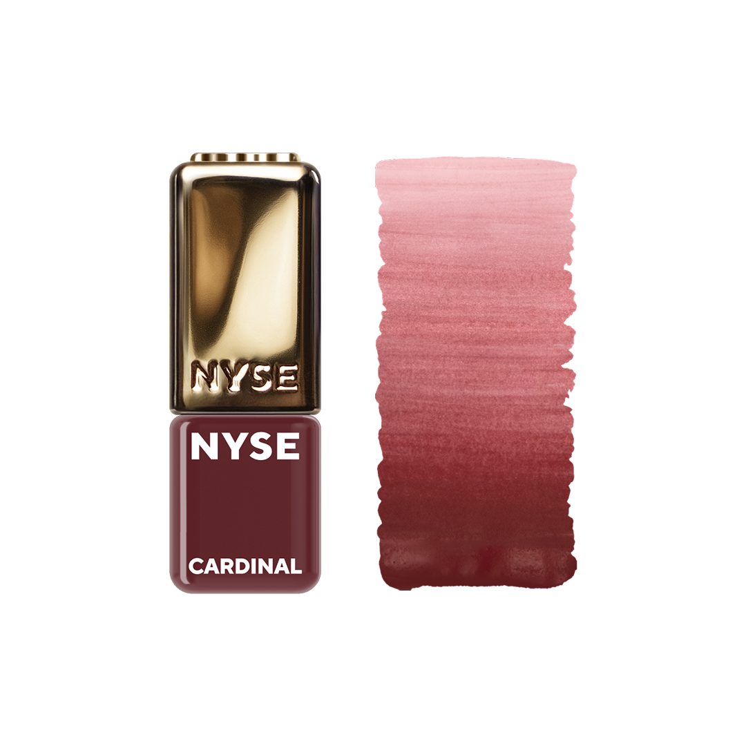 Pigmento PMU labbra NYSE Cardinal con swatch marrone rosa freddo per lip blush e trucco permanente professionale
