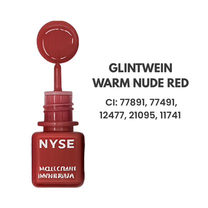 NYSE Glintwein Warm Nude Red pigmento PMU labbra rosso nude caldo con Color Index CI 77891 CI 77491 CI 12477 CI 21095 CI 11741