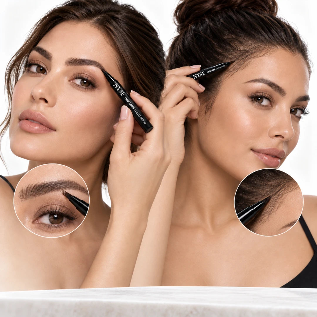 NYSE Hair Liner Augenbrauenstift – Anwendungsbeispiel auf den Augenbrauen
