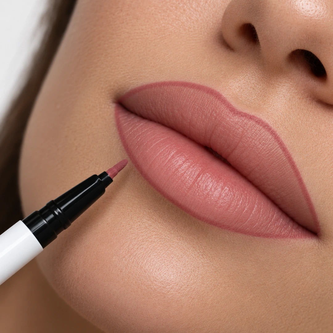 NYSE Lip Pen Liner pennarello contorno labbra Candy – esempio make-up