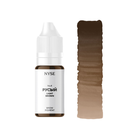 Esempio visivo sopracciglia con pigmenti PMU NYSE N.4 Light Brown, Anti Blue e Chili per risultato brow definito e armonioso