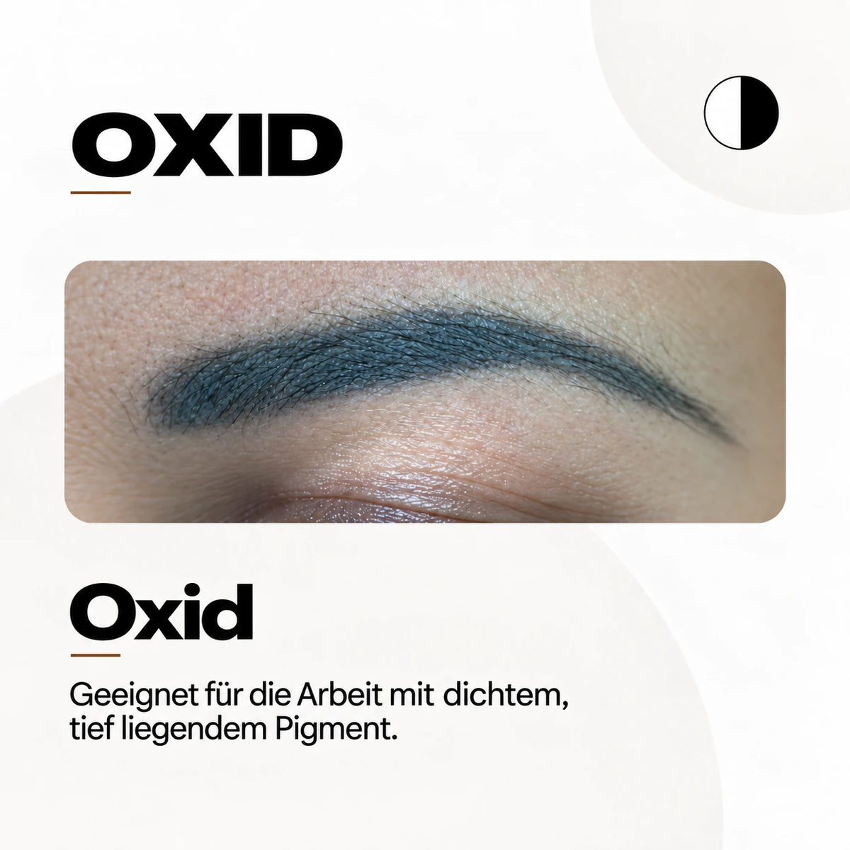 NYSE Oxide PMU Remover, Infografik mit pigmentierter Augenbraue