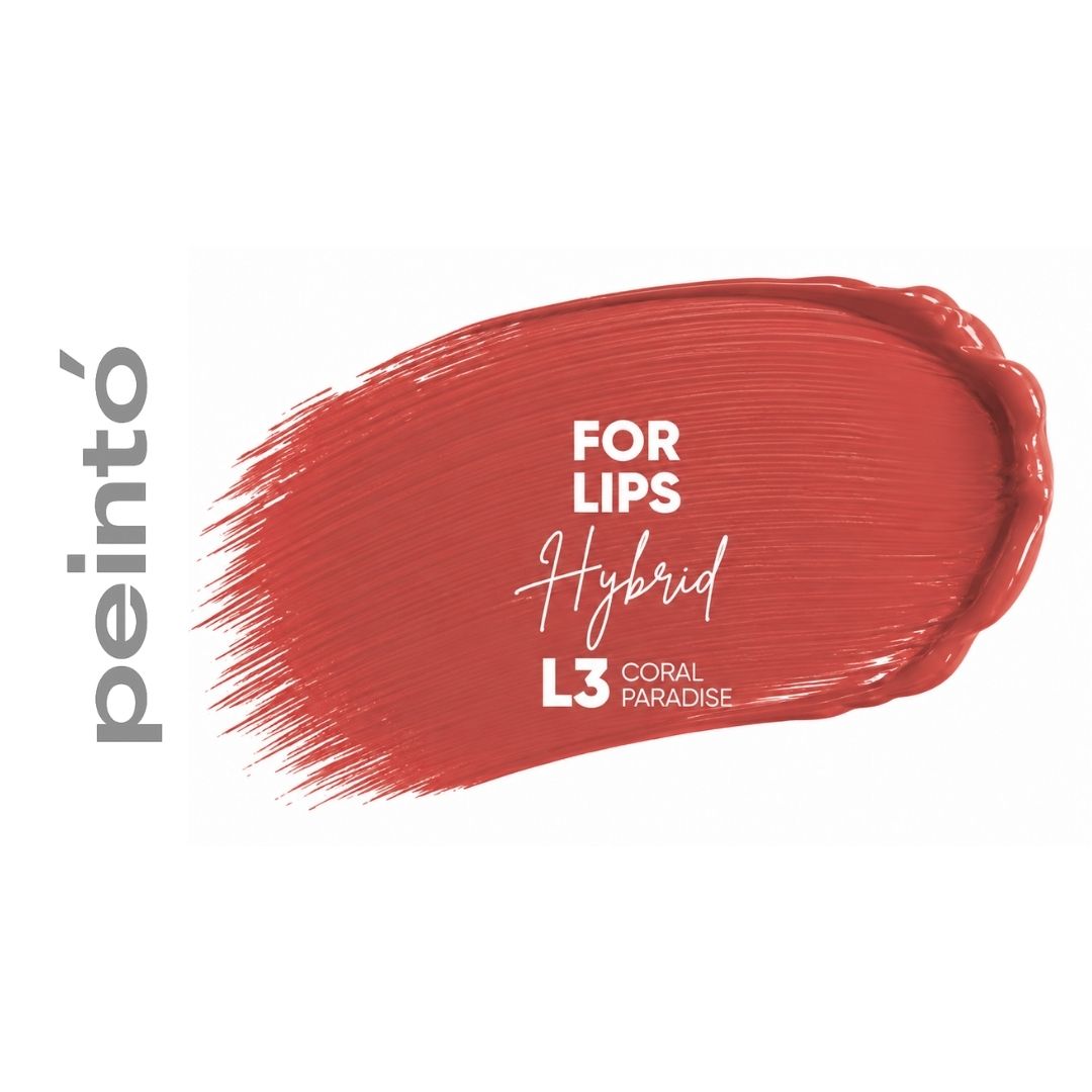 Swatch Peinto L3 Coral Paradise pigmento PMU ibrido per labbra
