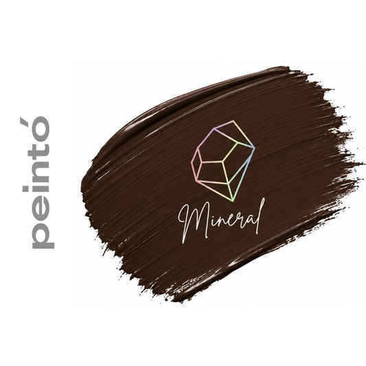 Swatch Peintó M0 Ideal Brown, pigmento minerale PMU marrone per sopracciglia.

