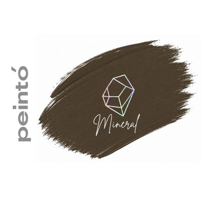 Swatch Peintó M4 Dark Brown, pigmento minerale PMU per sopracciglia.
