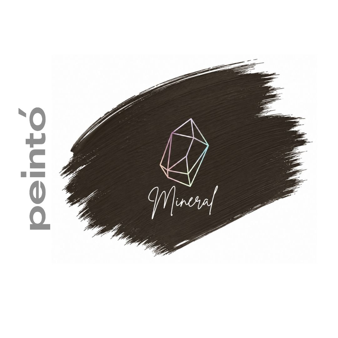 Swatch Peintó M5 Black Brown, pigmento minerale per sopracciglia.
