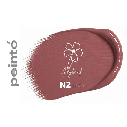 Swatch Peintó N2 Touch, pigmento ibrido PMU labbra rosa nude.
