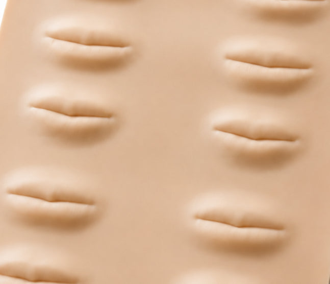 3D-Silikonmatte mit 10 Lippen für PMU-Übungen – Lip Blush