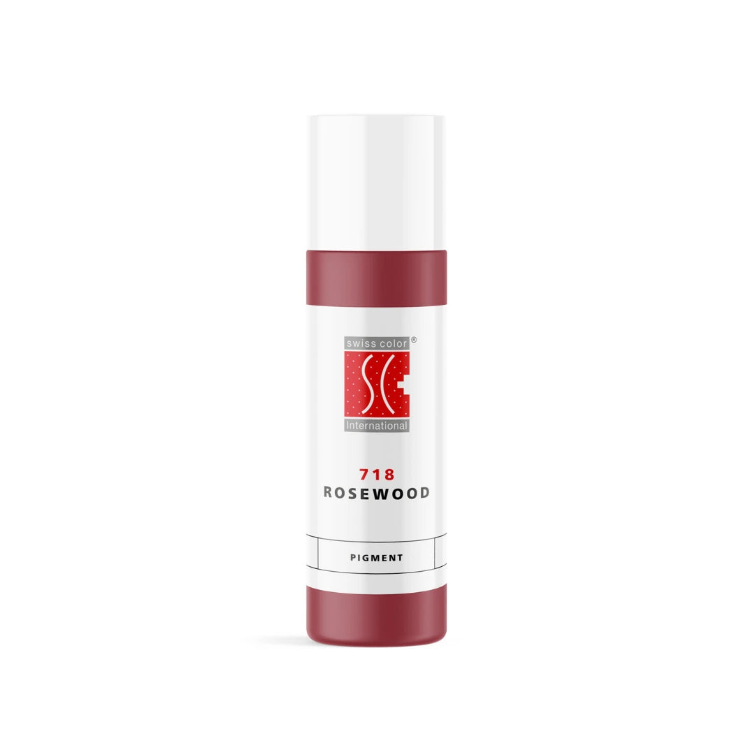 Swiss Color 718 Rosewood - Hybrid-PMU-Pigment für Lippen und Areola, warmes Rosabraun