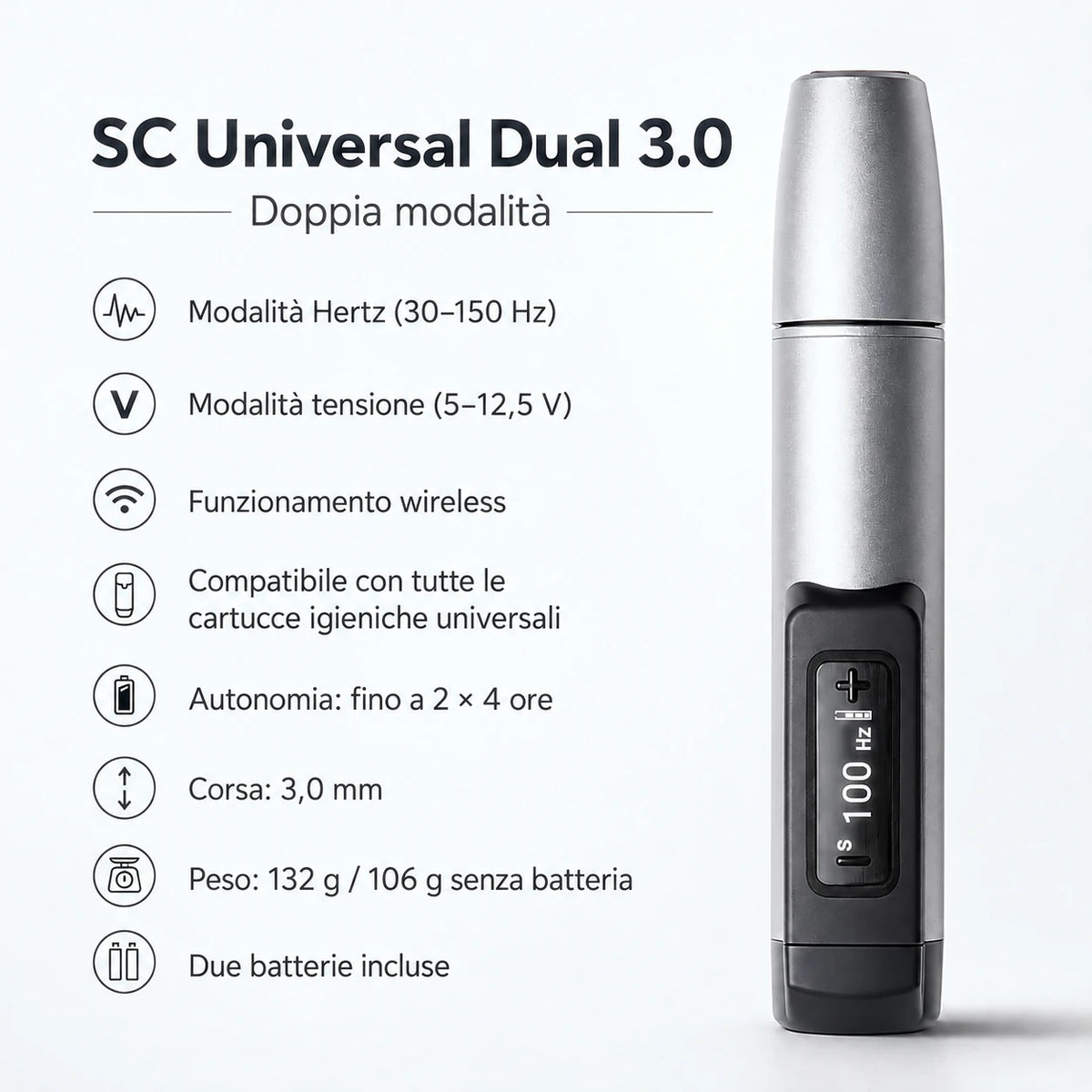 Swiss Color SC Universal Dual 3.0 argento, grafica delle specifiche tecniche