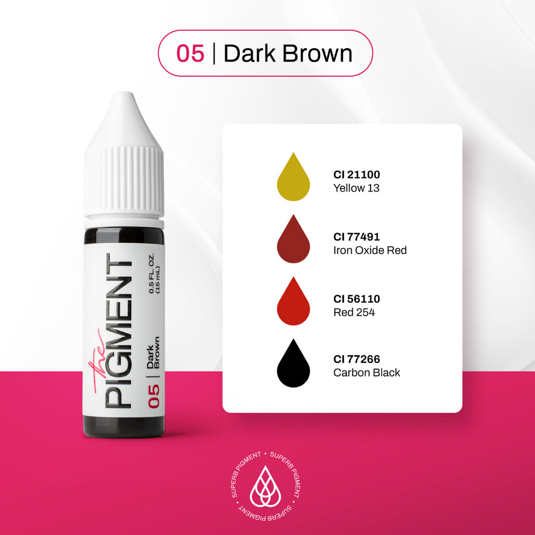 The Pigment 05 Dark Brown – PMU-Augenbrauenpigment dunkelbraun