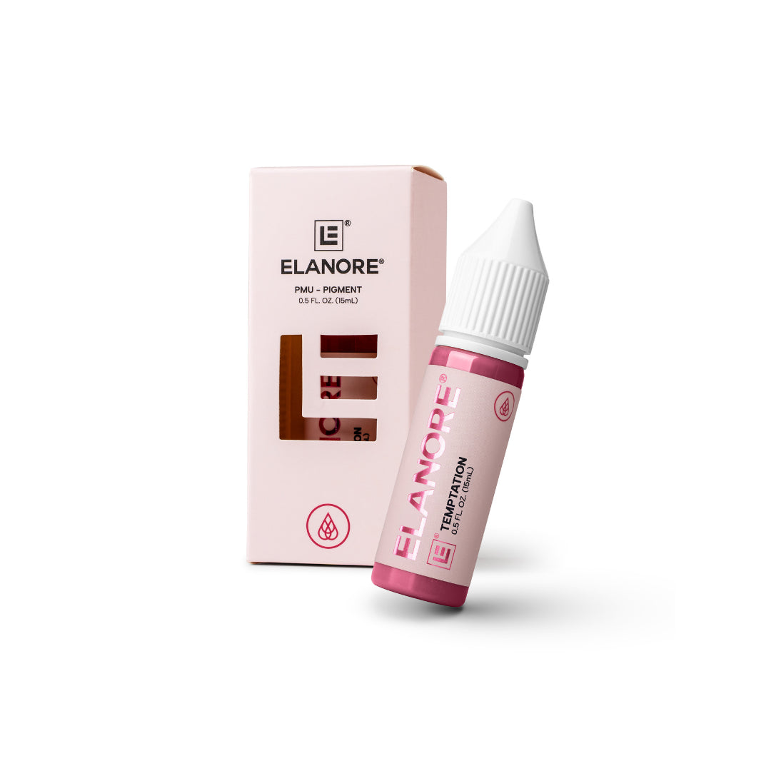 The Pigment x Elanore Temptation – Lippen-PMU-Pigment (Hybrid) – Verführerisches Rosé-Rot