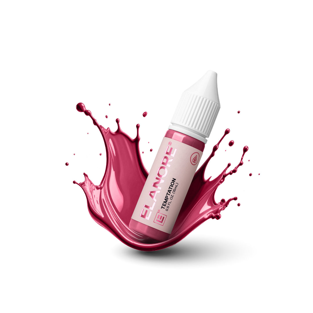 The Pigment x Elanore Temptation – Lippen-PMU-Pigment (Hybrid) – Verführerisches Rosé-Rot