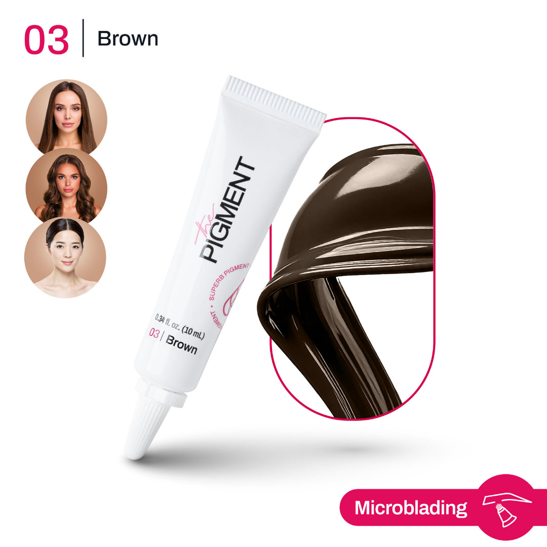 The Pigment Brown 3 – PMU-Pigment für Augenbrauen-Microblading, tiefbraun