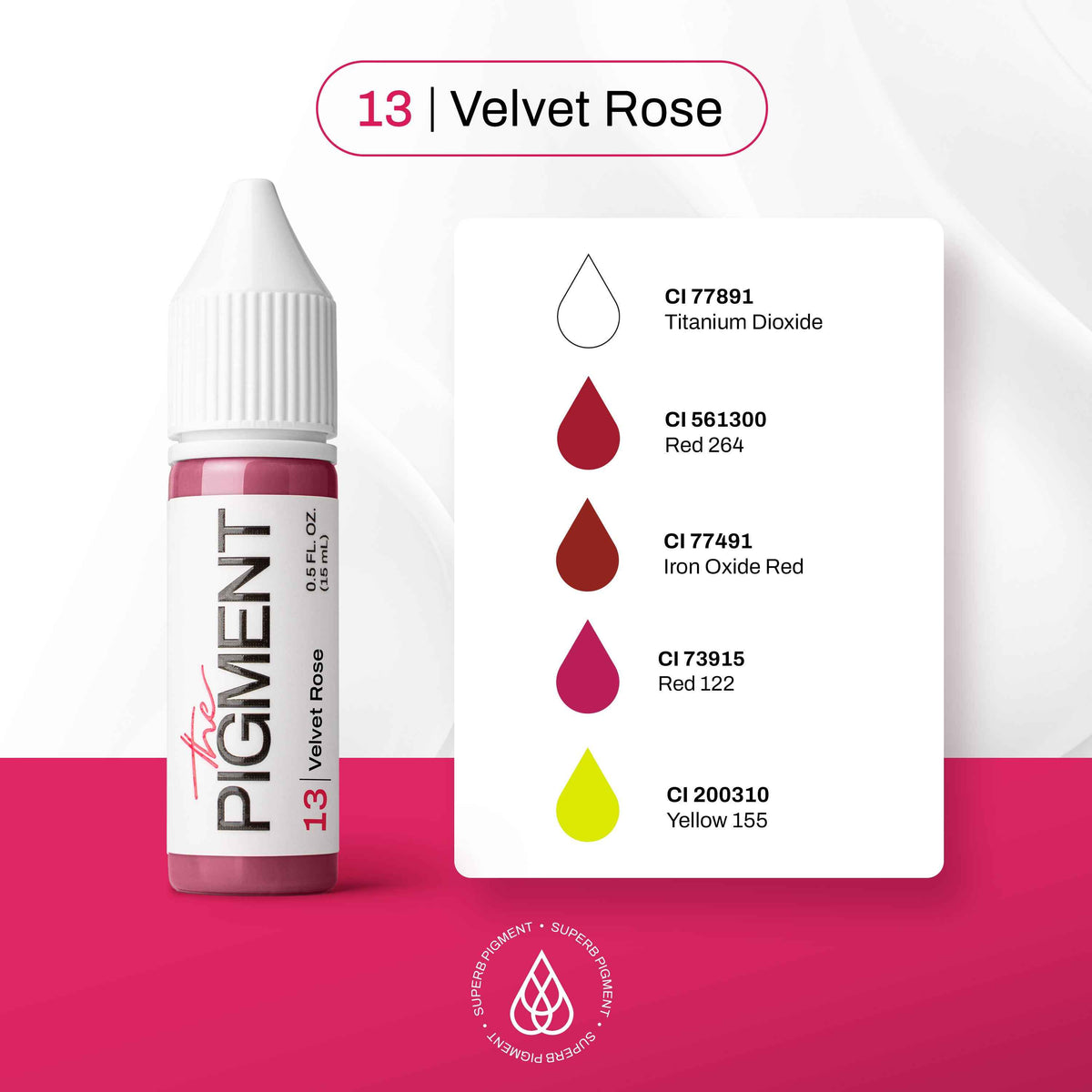 The Pigment Velvet Rose 13 – Pigmento PMU Labbra 15 ml