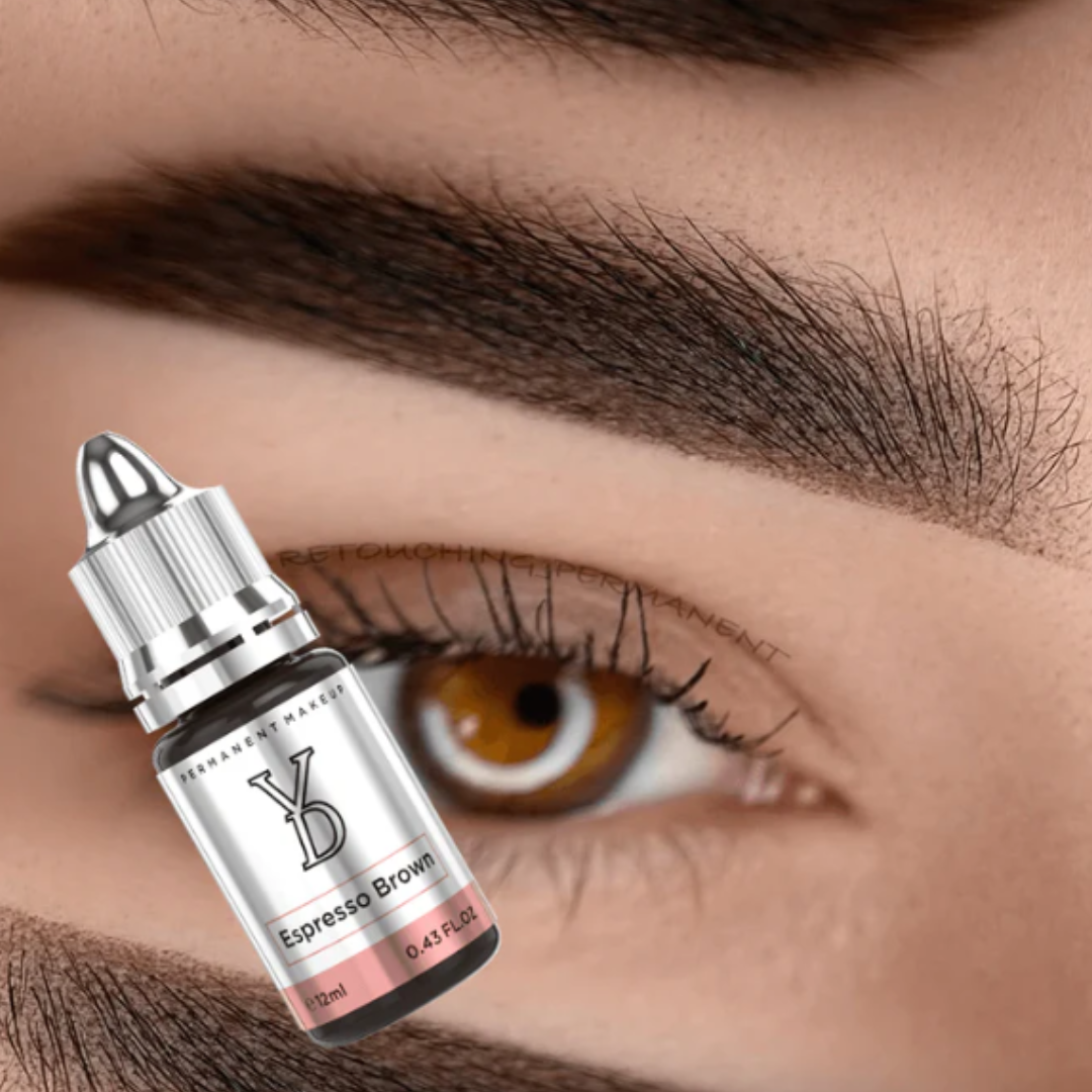 Risultato Powder Brows realizzato con pigmento YDPMU Espresso Brown effetto definito intenso e naturale