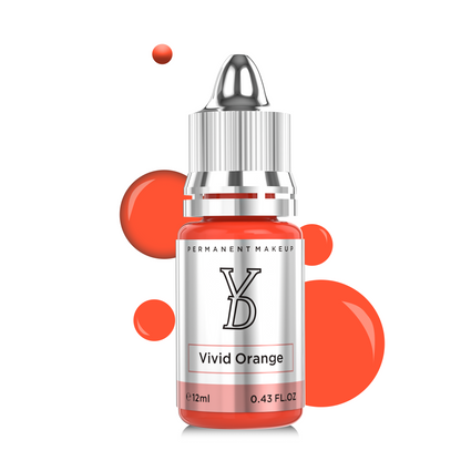 Pigmento PMU YDPMU Vivid Orange 12 ml arancio intenso professionale per labbra, lip blush e neutralizzazione di labbra fredde o scure