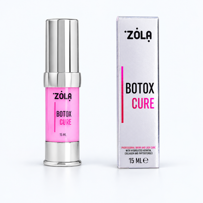 ZOLA Botox Cure 15 ml – Cura ciglia e sopracciglia, immagine studio su fondo chiaro