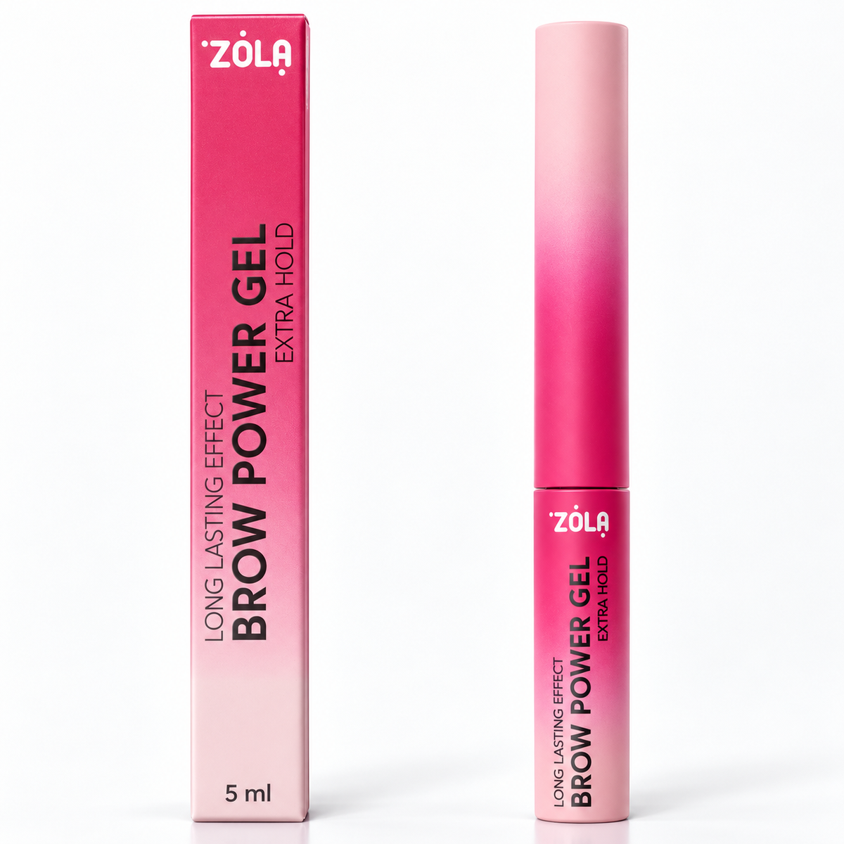 ZOLA Brow Power Gel – Gel trasparente sopracciglia, immagine studio su fondo chiaro