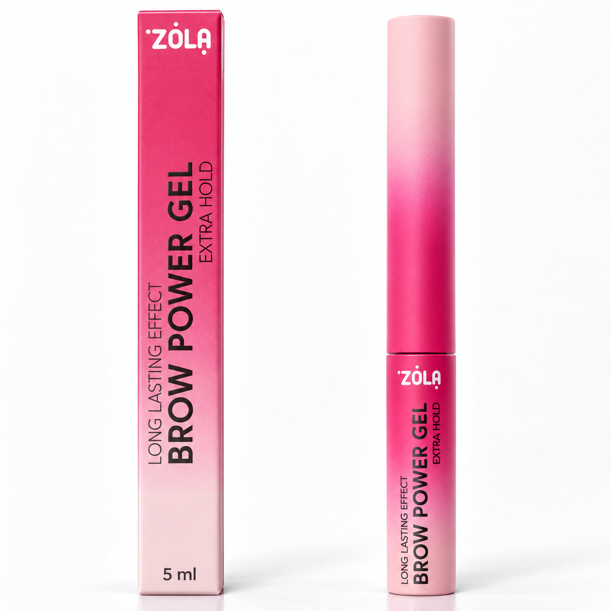 ZOLA Brow Power Gel – Gel trasparente sopracciglia, immagine studio su fondo chiaro