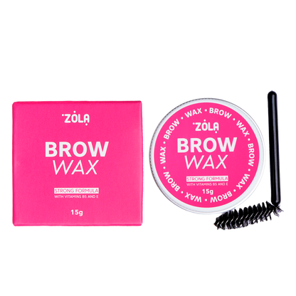 ZOLA Brow Wax 15 g, confezione e vasetto per styling sopracciglia