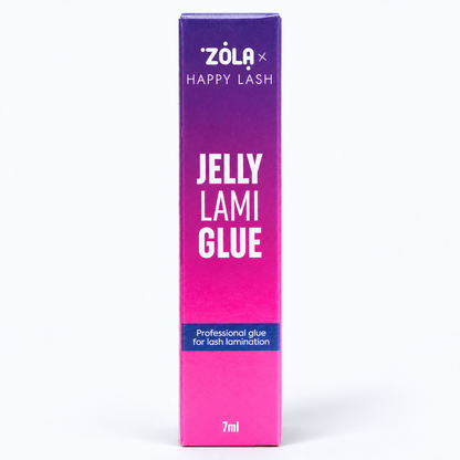 ZOLA × Happy Lash Jelly Lami Glue 7 ml – Colla laminazione, immagine studio su fondo chiaro