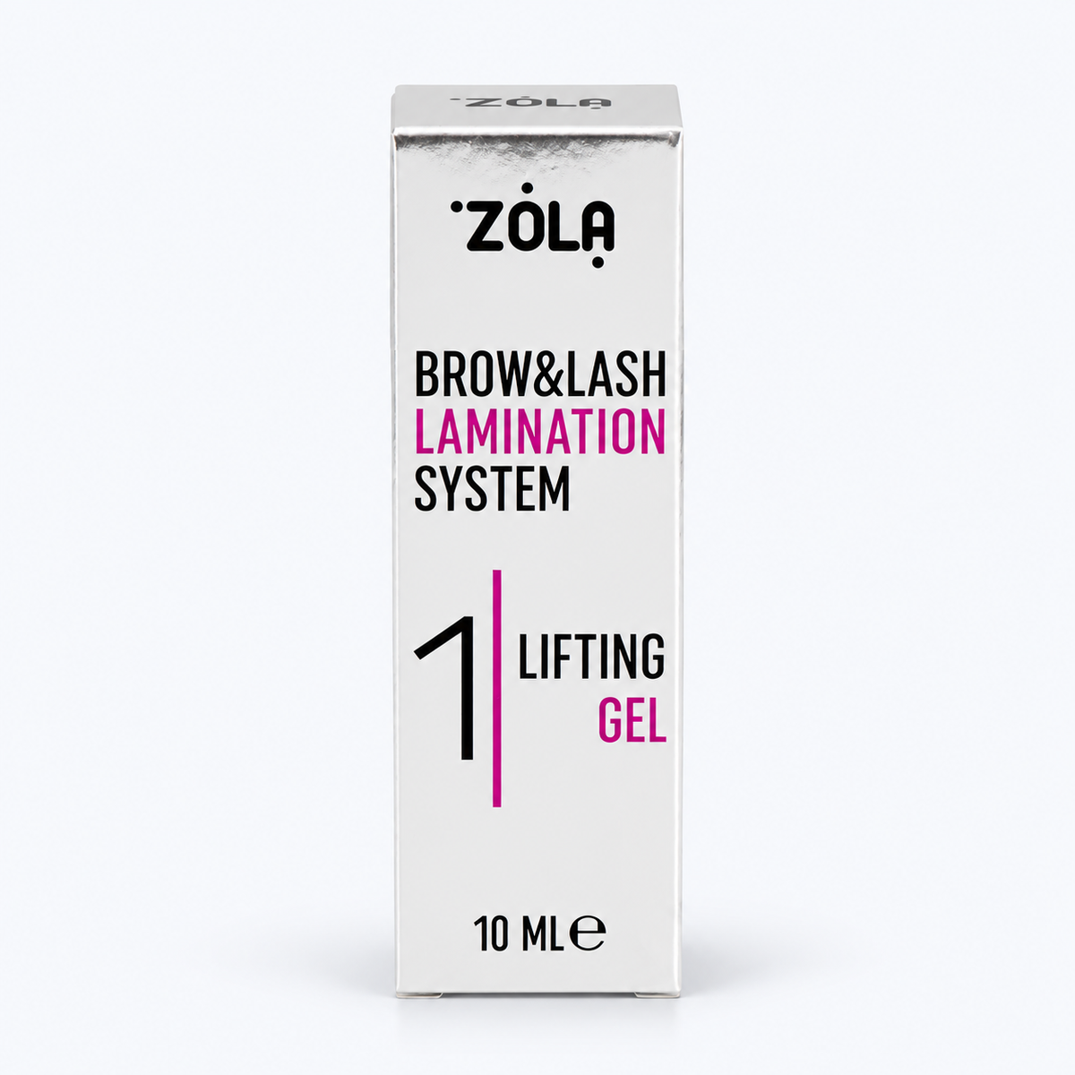 ZOLA Lifting Gel 01 – Laminazione classica ciglia e sopracciglia, immagine studio su fondo chiaro