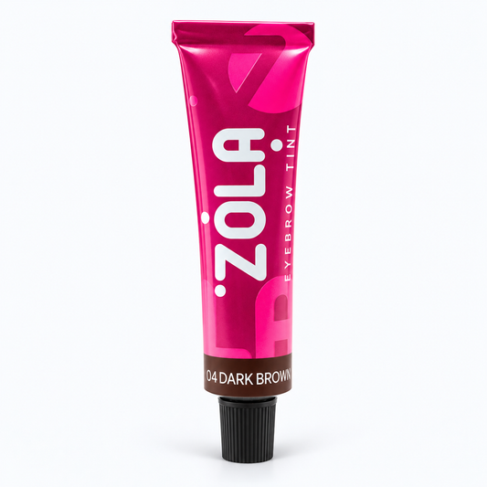 ZOLA Tinta sopracciglia 04 Dark Brown 15 ml – Collagen, immagine studio su fondo chiaro